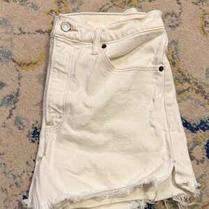 Abercrombie & Fitch Cream High Rise Shorts